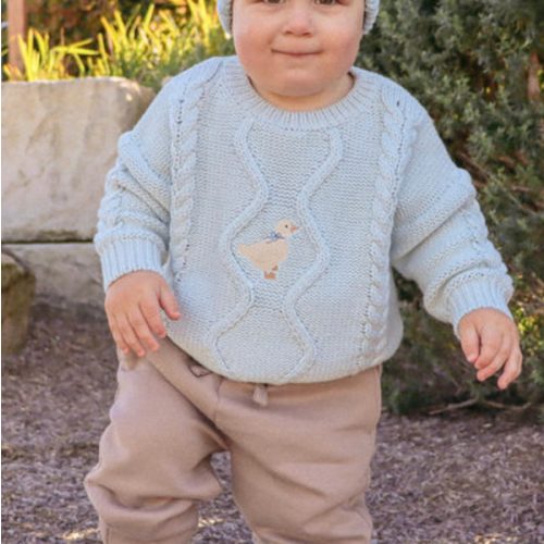 Chunky Cable Knit Jumper| Ducky | WYLDE. – Wylde. Clothing for Kids