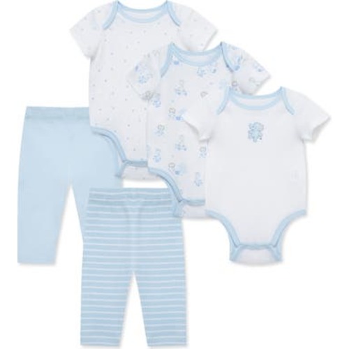 Snuggly 5-Piece Assorted Bodysuits & Leggings Set - 6M