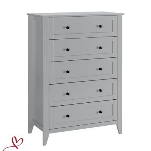 Dresser Wooden Chest of Drawers for OfficeTall Nightstand Storage Cabinet Organizer for Bedroom, Living Room