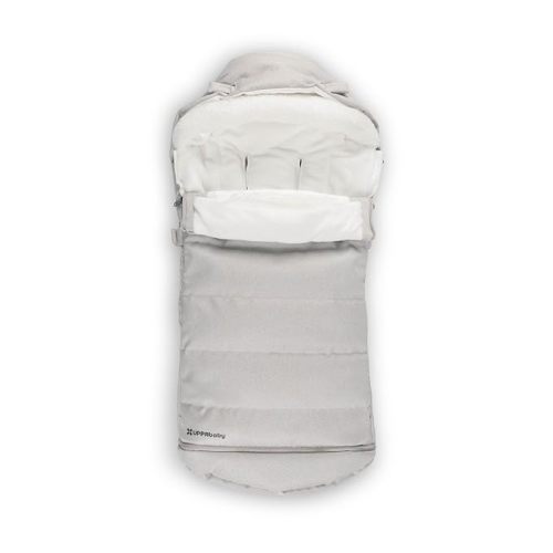 UPPAbaby CozyGanoosh 2-in-1 Seasonal Footmuff - Easily Attaches to UPPAbaby Strollers and RumbleSeat – Versatile, Ultra-Plush Zip-Out Liner for Cold Weather – Savannah (Pearl Gray Jacquard)