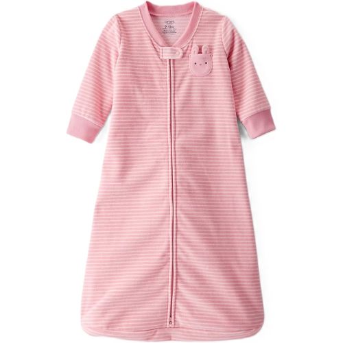 Carter's Unisex Baby Sleep Bag, Zip-Up Sack Long Sleeve Soft Cozy Infant Wearable Blanket (Pink Bunny, 3-6 Months)