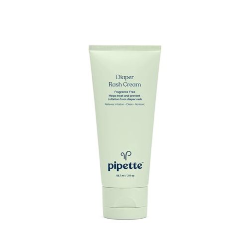 Pipette Diaper Rash Cream - Relieve & Prevent Diaper Rash with Non-Nano Zinc Oxide, Fragrance-Free Baby Butt Cream, Non-Toxic Daily Protective Balm, 3 fl oz