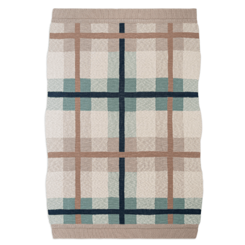 Charlie Farmhouse Knitted Plaid Baby Blanket