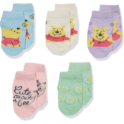 Winnie the Pooh unisex-baby Disney 5 Pack Shorty Socks