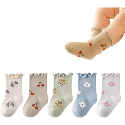 Baby Toddler Girls Newborn Infant Girl's Knee High Solid Ruffle Long Socks Cotton