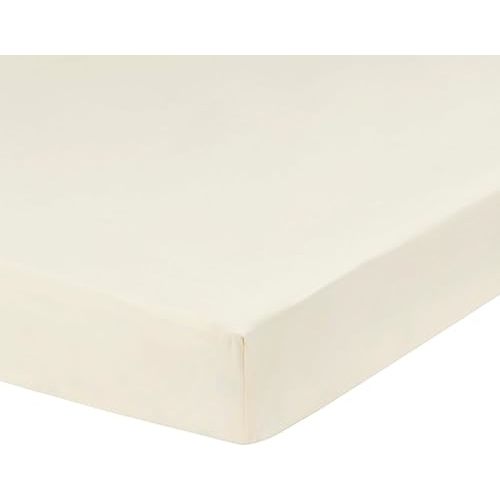 Everyday Kids Fitted Crib Sheet, 100% Soft Breathable Microfiber Baby Sheet, Fits Standard Size Crib Mattress 28in x 52in, Beige Nursery Sheet