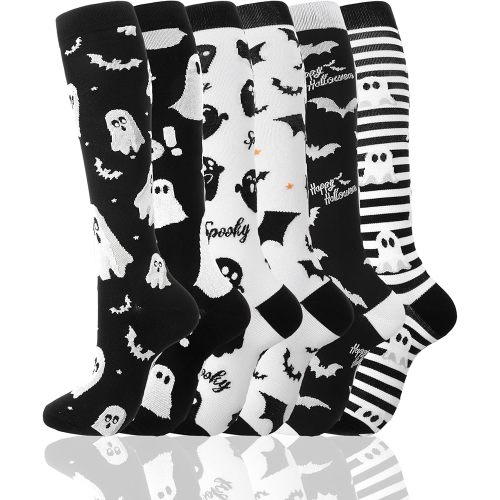 Fourluoo 6 Pairs Compression Socks for Women