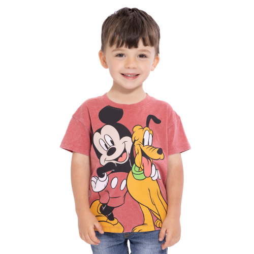 Mickey Mouse Toddler Boys or Girls Crewneck Tee with Short Sleeves, Sizes 12M-5T