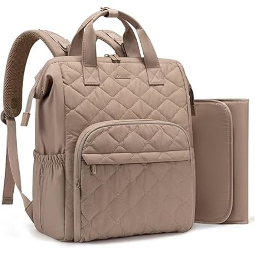 LOVEVOOK Diaper Bag Backpack, Baby Bag for Girl Boy with Changing Pad, Diaper Backpack for Mom Dad with Stroller Buckles