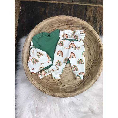 Rainbow Baby Coming Home Set in Earthtone Rainbows/Baby Organic clothing/Rainbow Baby/Gender Neutral Baby/Organic outfit/Premie baby