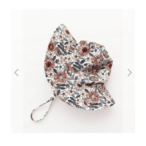 Vintage Flora Sunhat UPF 50+ with Adjustable Breakaway Strap - Huggalugs