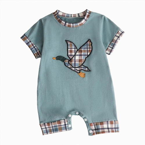 Boys Romper Comfortable Breathable Stylish Printed ShortSleeve Romper