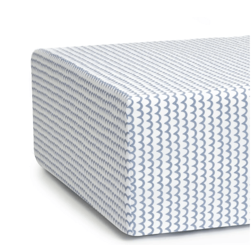 Percale Crib Sheet in La Mer