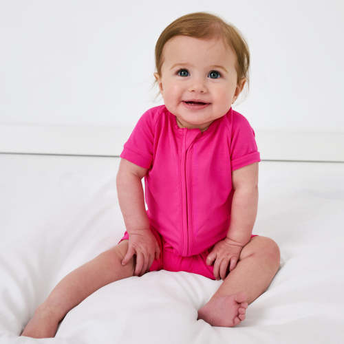 Mighty Magenta Shorty Zippy | Little Sleepies