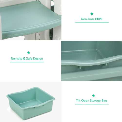 Gymax Kids Toy Storage Organizer w/Bins & Multi-Layer Shelf for - See Details