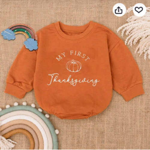 My first thanksgiving Baby Romper, Baby's First Thanksgiving Outfit, Newborn Gift Keepsake, Thanksgiving Bubble Romper, Baby Shower Gift