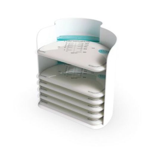 Nanobebe 25 Breast Milk Storage Bags And Organizer - White