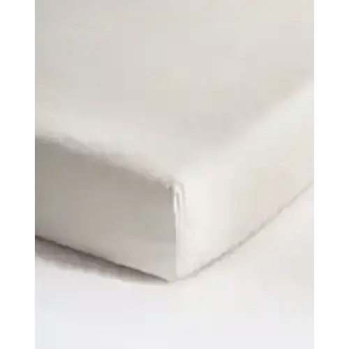 European Linen Fitted Crib Sheet - Sand