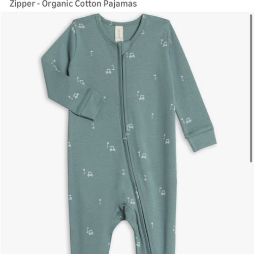 Colored Organics Baby Zip-Up Footed Sleeper with 2-Way Zipper - Newborn Organic Cotton Pajamas