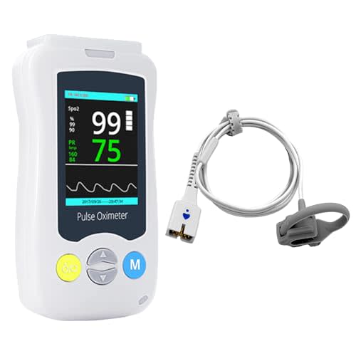 Manhero Continuous Pulse Oximeter Fingertip for Baby, Medical Grade Accuracy Oximeters Handheld Blood Oxygen Saturation Monitor Infant Fast Spo2 Reading Kids Overnight Pediatric Pulse Oxi with Heart Rate and Alarm
