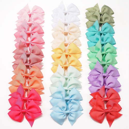 JOYOYO 30 PCS 3.5 inch Baby Hair Bows Clips Grosgrain Ribbon Alligator Hair Clips For Girls Toddlers Kids Children 15 Colors In Pairs