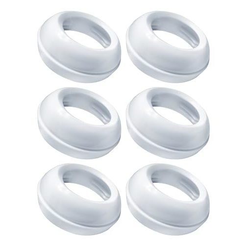 Replacement Baby Bottle Nipple Ring Collars for Philips Avent Natural & Glass Natural Baby Bottles, Not for Avent Anti-Colic Bottles, BPA Free Bottle Screw Rings Collar for Avent, 6 Pack