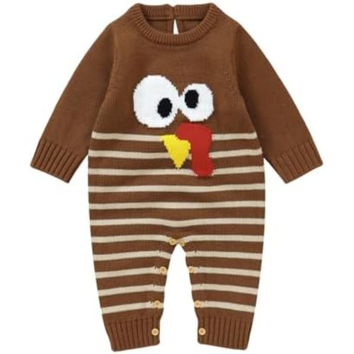 FYBITBO My First Christmas Baby Girl Boy Outfit Baby Ugly Christmas Knit Sweater Romper Xmas Outfit for Newborn Infant