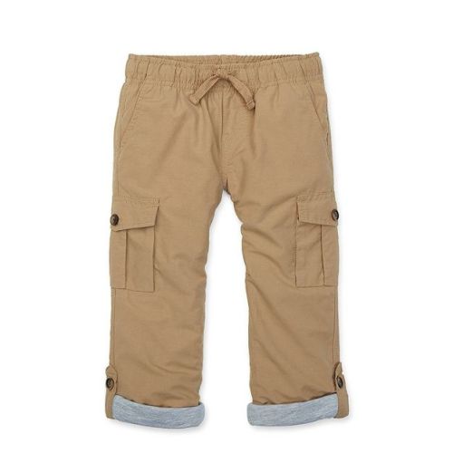 Hope & Henry Boys' Lined Pull-On Cargo Pants, Infant