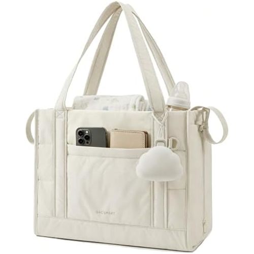 BAGSMART Diaper Bag Tote Puffer Baby Bag Lightweight for Travel, Work