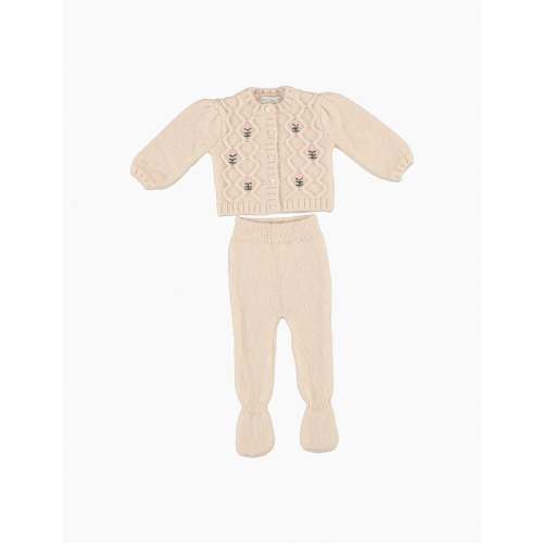 Rosine Baby Set in Shell Pink