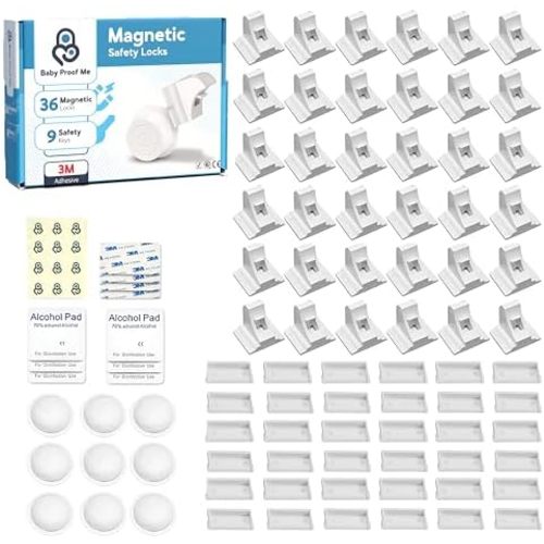 Baby Proof Me Baby Proofing Magnetic Child Safety Cabinet Locks, 36-Pack
