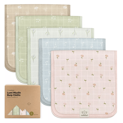 KeaBabies
5pk Lumi Muslin Burp Cloths for Baby Boys, Girls, Baby Burp Cloths, Burping Cloths for Babies