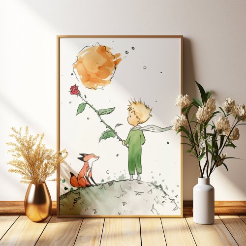 The Little Prince Watercolor Nursery Art Print (Digital Download)