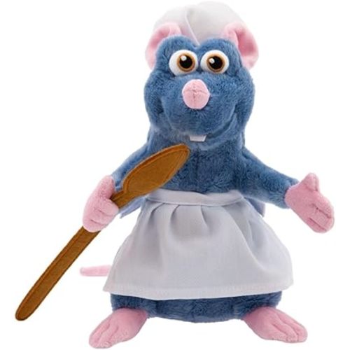 Disney Store Official Ratatouille Rat Plush - Master Chef Remy Stuffed Animal with Chef's Hat & Apron, Soft Plush Fabric, Felt Spoon, Detailed Sculpting, Embroidered Features - Small 9''