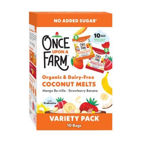 Once Upon a Farm Coconut Melts Variety Pack Baby Snack - 2.5oz/10ct