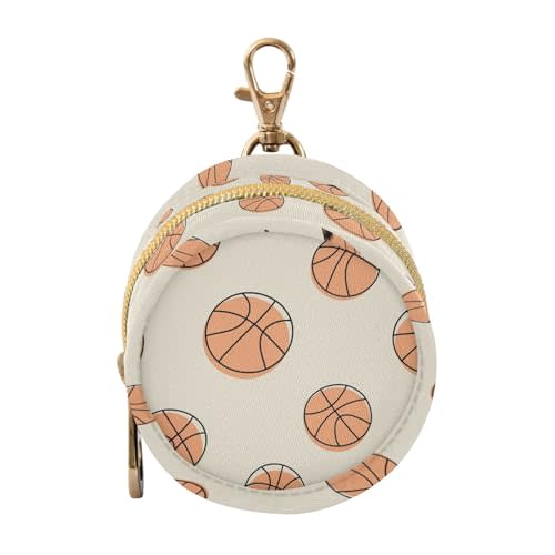 Basketball Orange Pattern Pacifier Holder Case Pacifier Storage Container for Diaper Bag & Stroller Easy to Clean, for Newborn Boys and Girls