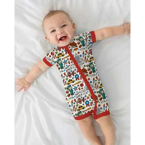 Doodle America 250th Anniversary Family Bamboo Shorty Zippy – Zumbamboo