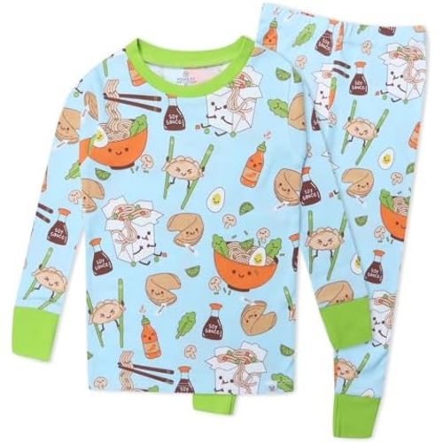 HonestBaby 2-Piece Pajamas Sleepwear Pjs 100% Organic Cotton for Baby, Toddler, Kids, Boy