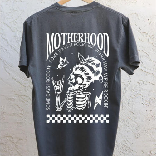 Motherhood Sometimes I Rock It Sometimes It Rocks Me Nursing T-shirt