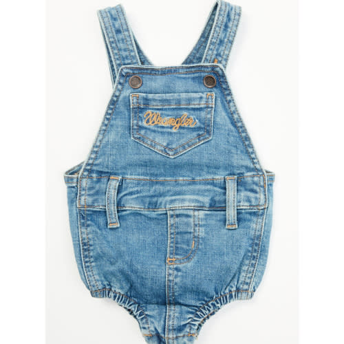 Wrangler Infant Boys' Denim Overall Onesie