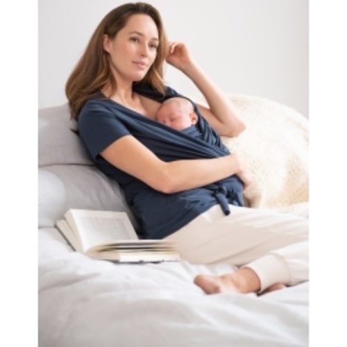 Winifrid | Navy Cotton Short Sleeve Skin to Skin Top