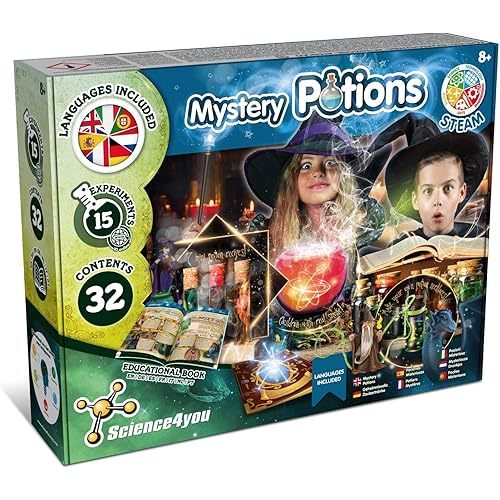 Science4you Magic Potions - Potion Making Kit for Children, Create & Mix your own Magic Potions - Magic Cauldron Toy for Kids Age 7 8 9 10 11 12+ Magic Toy & Crafts Set, Original Gift for Boys & Girls