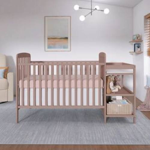 Anna 4 in 1 Brown Sugar Full Size Crib and Changing Table Combo