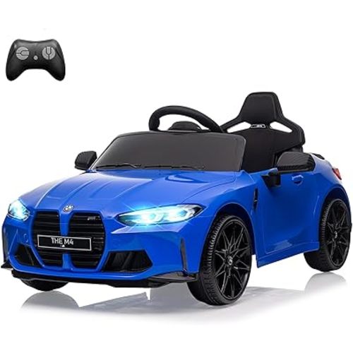 12V Ride On Car for Kids，Licensed BMW M4 Battery Powered Vehicle Car