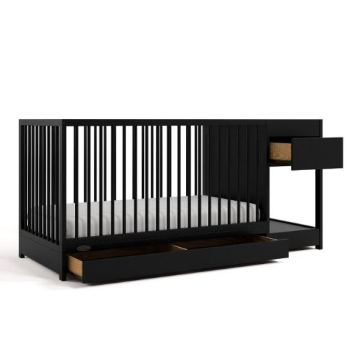 Graco Teddi Convertible Crib and Changer - Black