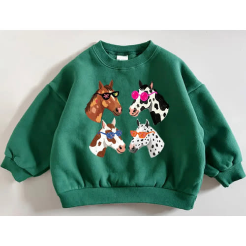 Baby & Kids Horse Pattern Sweatshirt