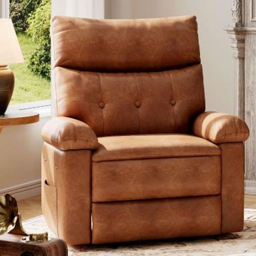 Rocker Recliner for Adults, Nursery Glider Recliner with Massage and Heating, Rocking Chair with 1.5X Sponge Comfort Arm and Back