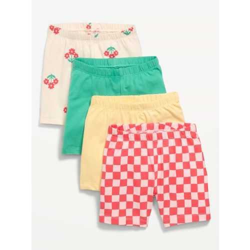 4-Pack Jersey-Knit Biker Shorts for Toddler Girls