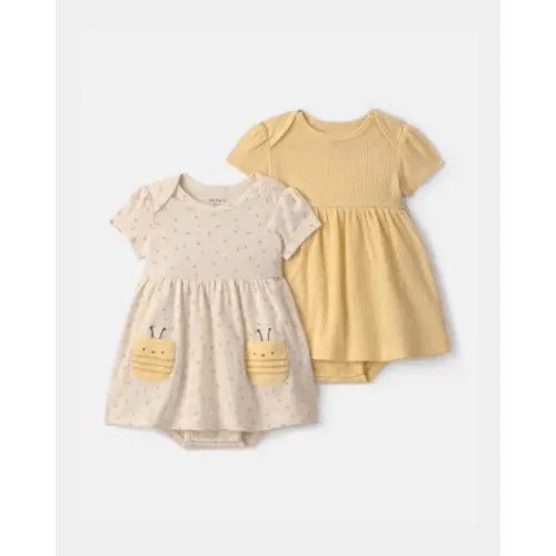 Baby Girl 2-Pack Bee Short-Sleeve Dresses - Yellow | Carter's