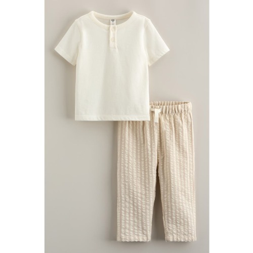 Henley T-Shirt & Pants Set, 6M